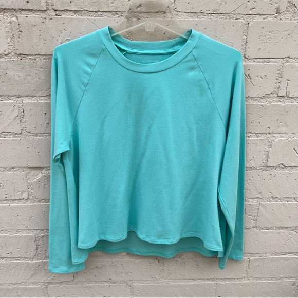Eileen Fisher High Low Long Sleeve Crewneck NWOT - Picture 1 of 12